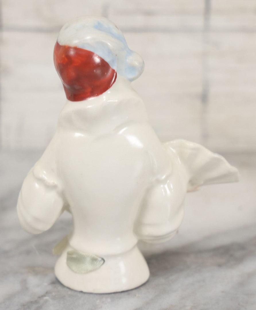 Lot 061 - Trio Of Vintage And Antique Dresser Brush Porcelain Lady Toppers, Made In Japan, Germany, Etc., Sold As One Lot