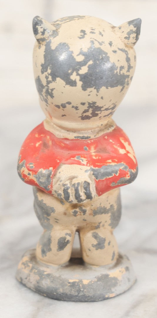 Lot 063 - Vintage Porky Pig Warner Brothers Looney Tunes Character Die Cast Metal Figurine, Painted, Originally Part Of A Pencil Holder By Moss Metal Co, As Found