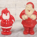 Lot 066 - Pair Of Vintage Hard Plastic Santa Claus Christmas Candy Lollipop Containers, One Marked Irwin, U.S.A.