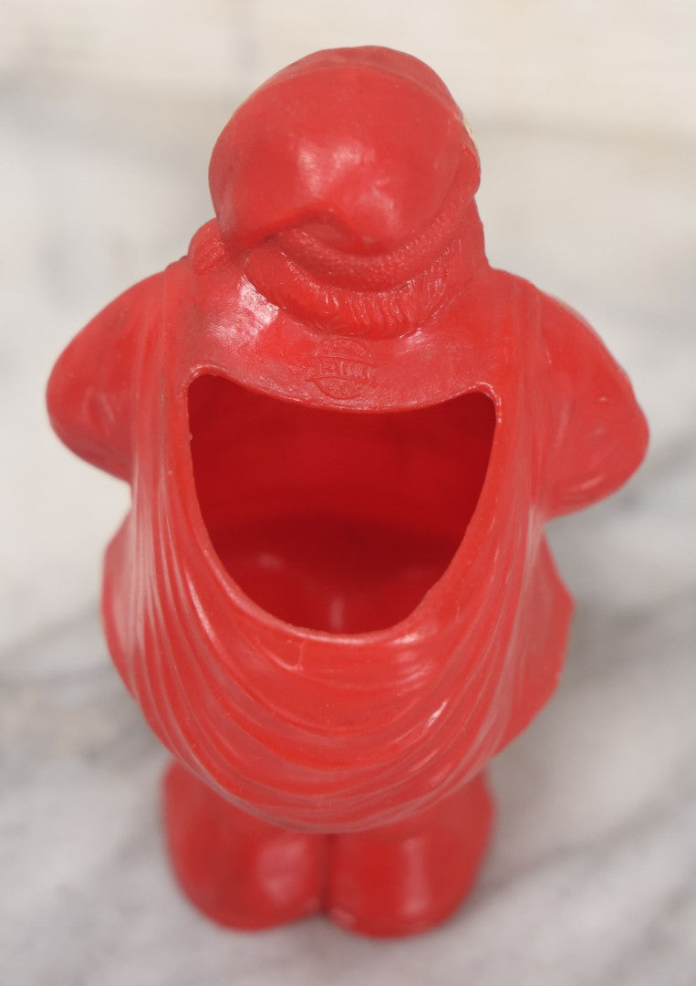 Lot 066 - Pair Of Vintage Hard Plastic Santa Claus Christmas Candy Lollipop Containers, One Marked Irwin, U.S.A.