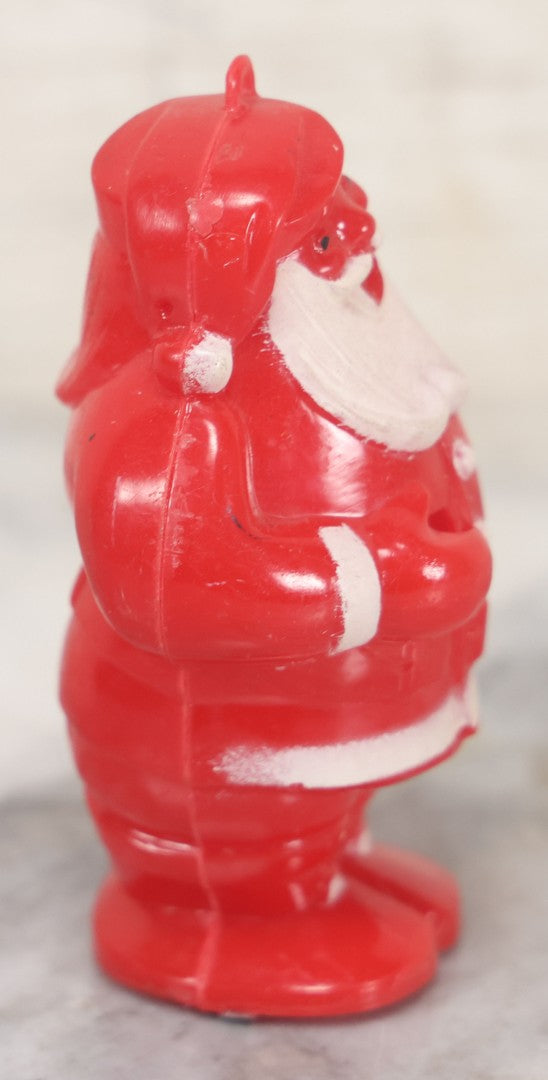 Lot 066 - Pair Of Vintage Hard Plastic Santa Claus Christmas Candy Lollipop Containers, One Marked Irwin, U.S.A.