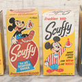Lot 068 - Grouping Of Four New Old Stock N.O.S. Scuffy Shoe Polish Boxes With Contents, Three Featuring Mickey Mouse, Other Disney Characters, Including Ox-Blood, Red, And Brown, As Found