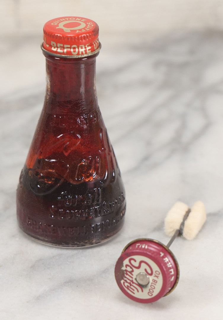Lot 068 - Grouping Of Four New Old Stock N.O.S. Scuffy Shoe Polish Boxes With Contents, Three Featuring Mickey Mouse, Other Disney Characters, Including Ox-Blood, Red, And Brown, As Found