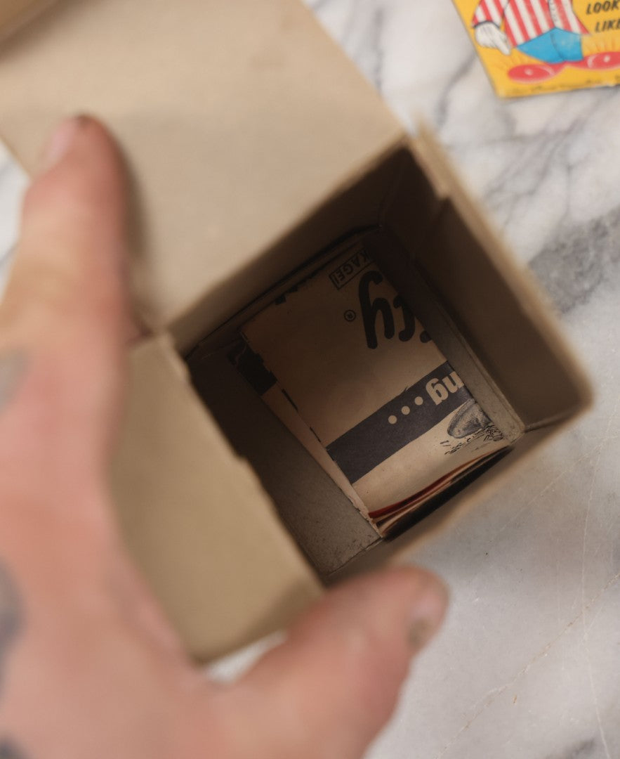 Lot 068 - Grouping Of Four New Old Stock N.O.S. Scuffy Shoe Polish Boxes With Contents, Three Featuring Mickey Mouse, Other Disney Characters, Including Ox-Blood, Red, And Brown, As Found