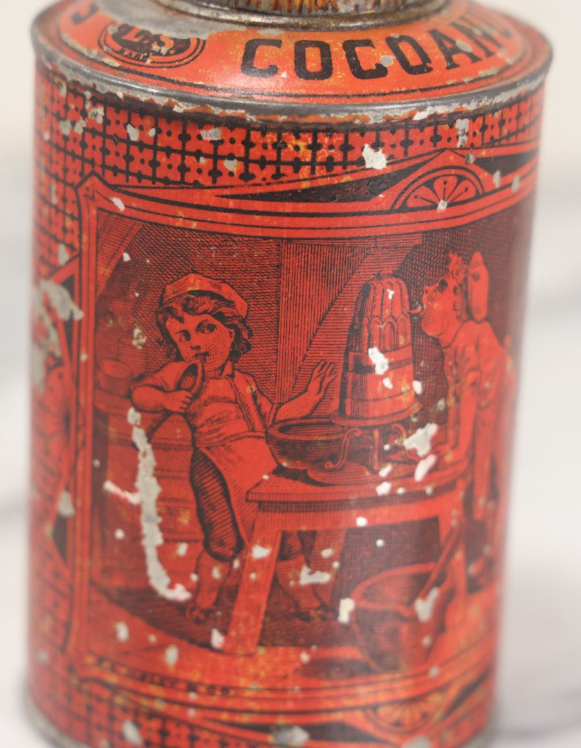 Lot 072 - Antique Schepp's "The Only Genuine" Coconaut Coconut Tin, By S.A. Ilsley & Co., Note Wear, Losses