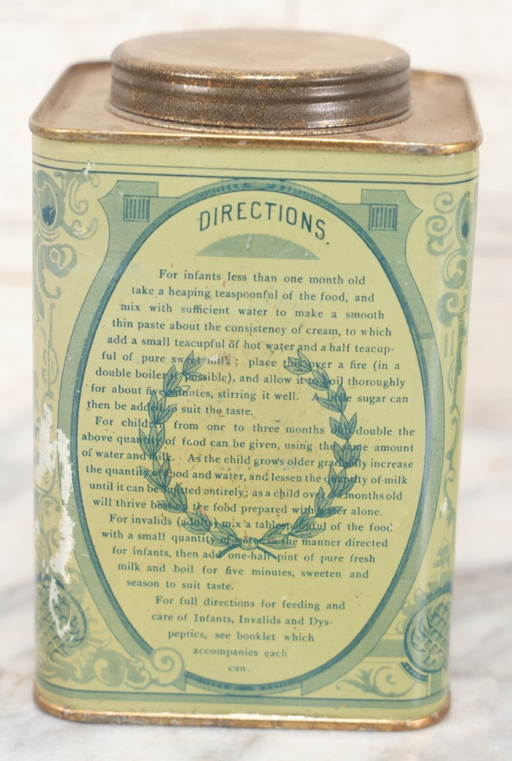 Lot 078 - Pair Of Antique Eskay's Albumenized Food, A Substitute For Mother's Milk Tins, Prepared By Smith, Kline, & French Co., Pharmacists, Philadelphia, Pennsylvania, Note Wear