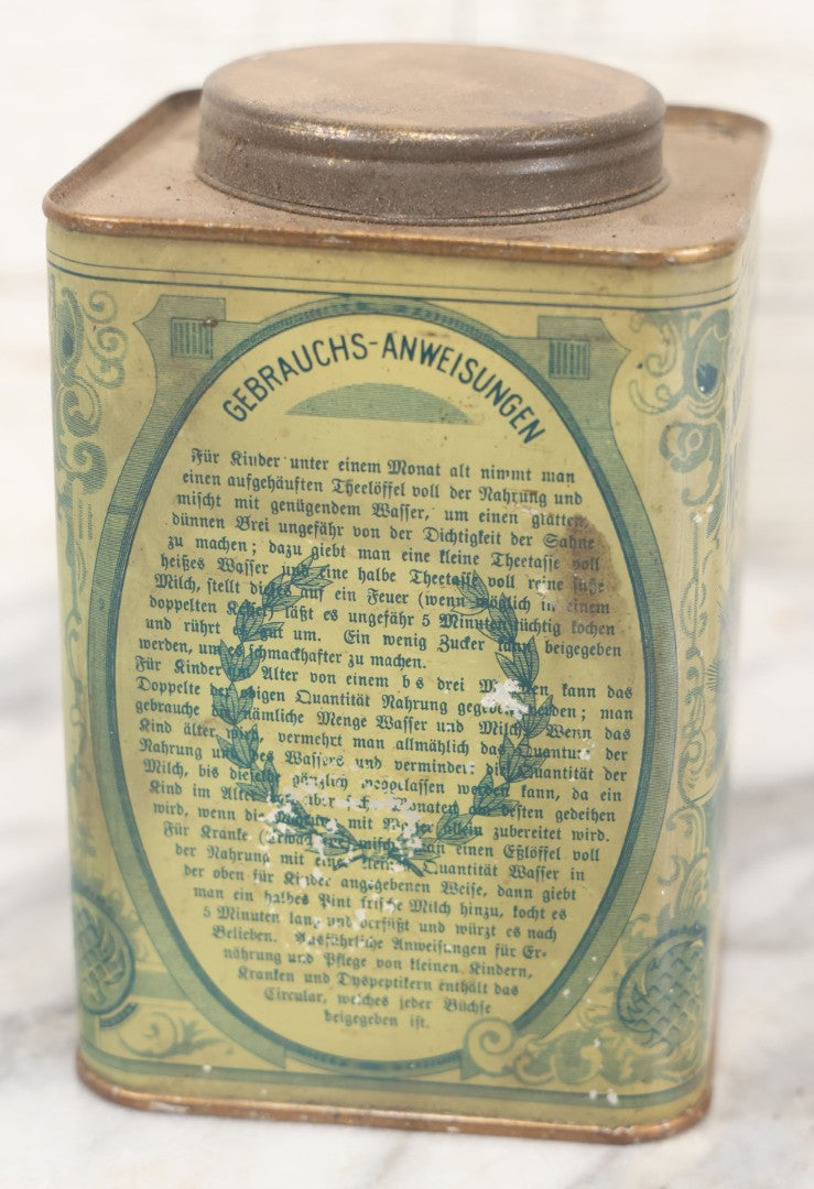 Lot 078 - Pair Of Antique Eskay's Albumenized Food, A Substitute For Mother's Milk Tins, Prepared By Smith, Kline, & French Co., Pharmacists, Philadelphia, Pennsylvania, Note Wear