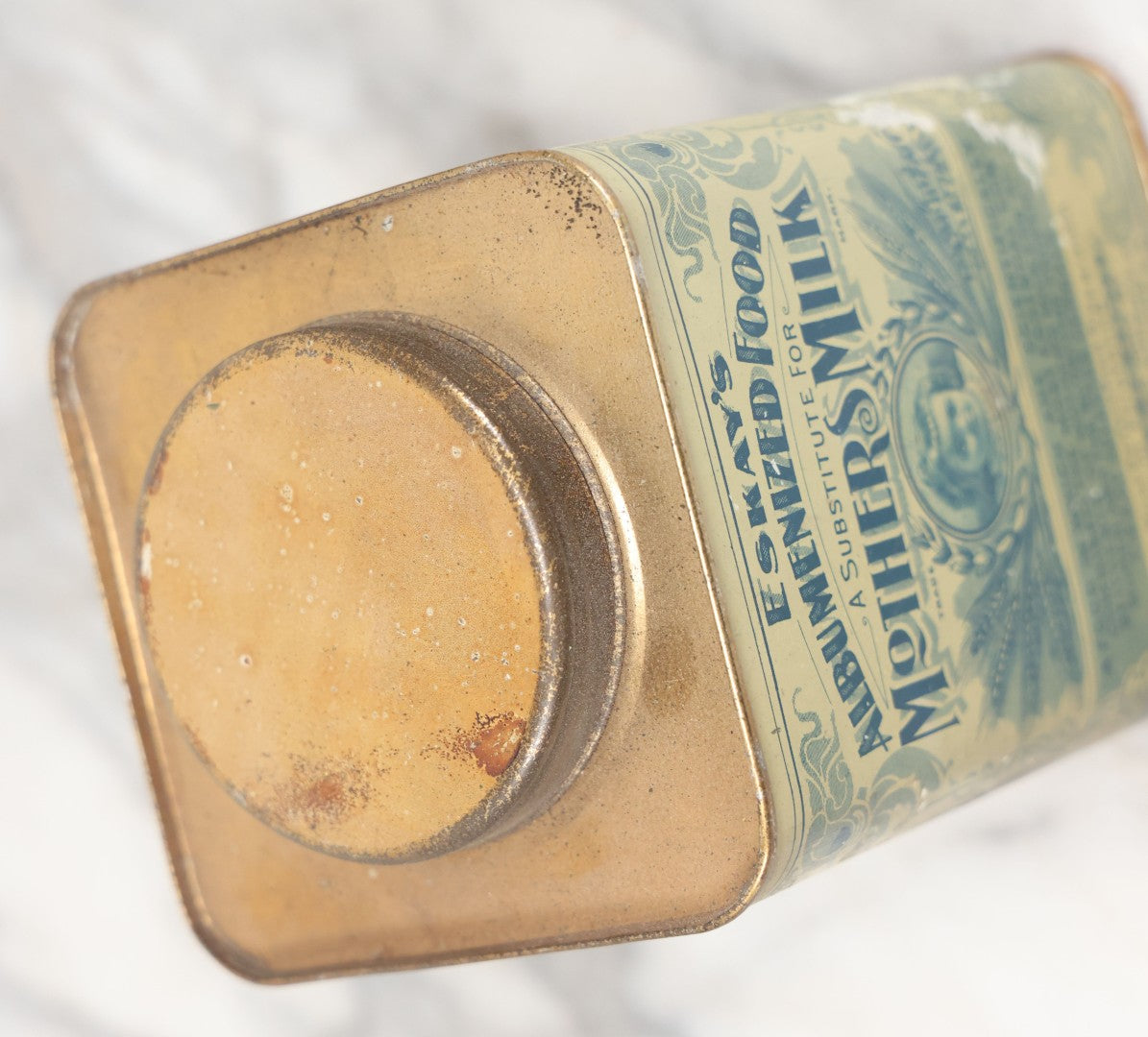 Lot 078 - Pair Of Antique Eskay's Albumenized Food, A Substitute For Mother's Milk Tins, Prepared By Smith, Kline, & French Co., Pharmacists, Philadelphia, Pennsylvania, Note Wear