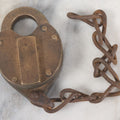 Lot 094 - Antique Brass Padlock From The Boston And Maine Railroad B&M R.R., N. Bohannan Manufacturer, Brooklyn, New York, Patented June 25, 1878, No Key