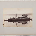 Lot 107 - Antique Boarded Photo Of A Steam Powered Ferry On Coniston Lake, Coniston Water, England, With Horse Drawn Carriage, Passengers