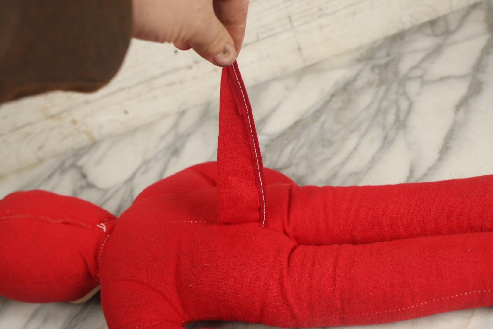 Lot 002 - Vintage Samet & Wells Plush Devil Stuffed Toy With Plastic Face