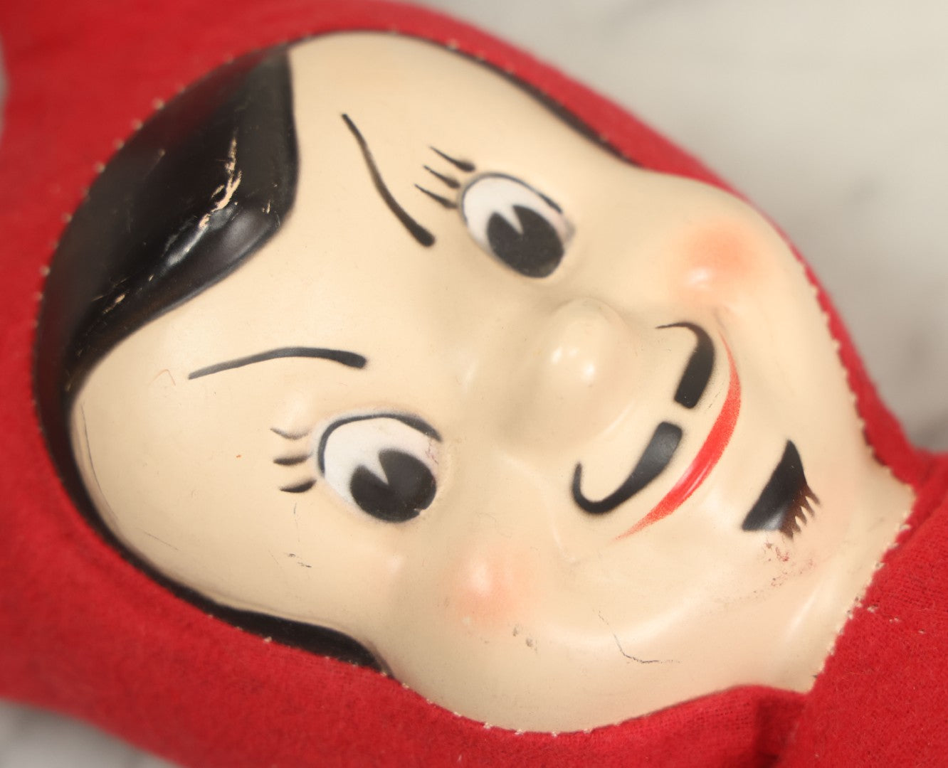 Lot 002 - Vintage Samet & Wells Plush Devil Stuffed Toy With Plastic Face