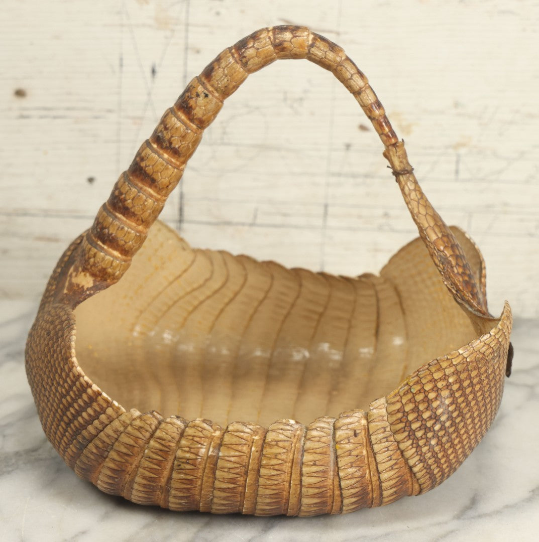 Lot 003 - Vintage Taxidermy Armadillo Purse Novelty, Made From A Genuine Armadillo