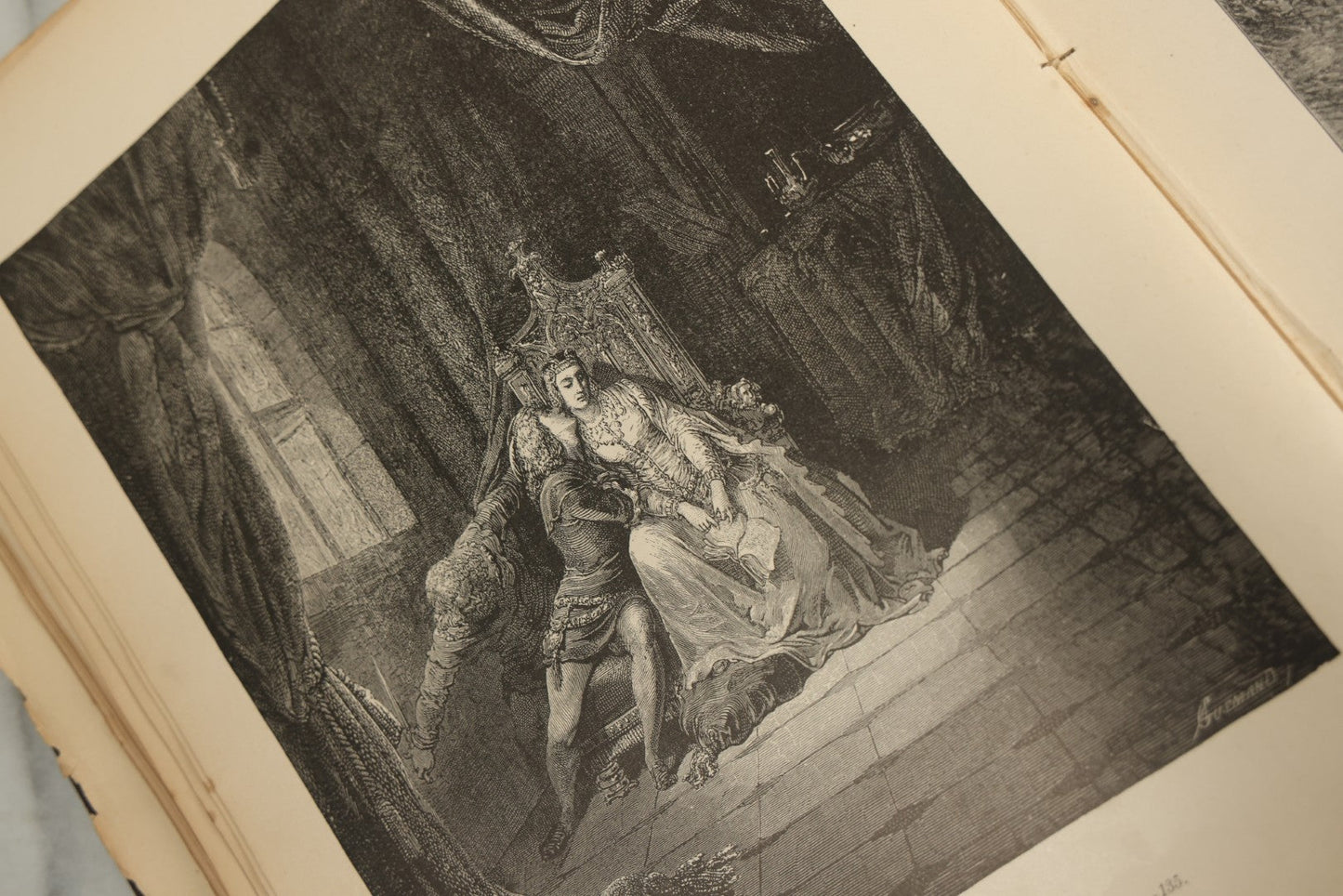 Lot 004 - "Dante's Inferno" Antique Book Illustrated By Gustave Dore, Circa 1890, Craft Grade Condition, Poor Pinding, Heavy Wear, Illustrations In Good Condition, Loose Pages, Worn Binding
