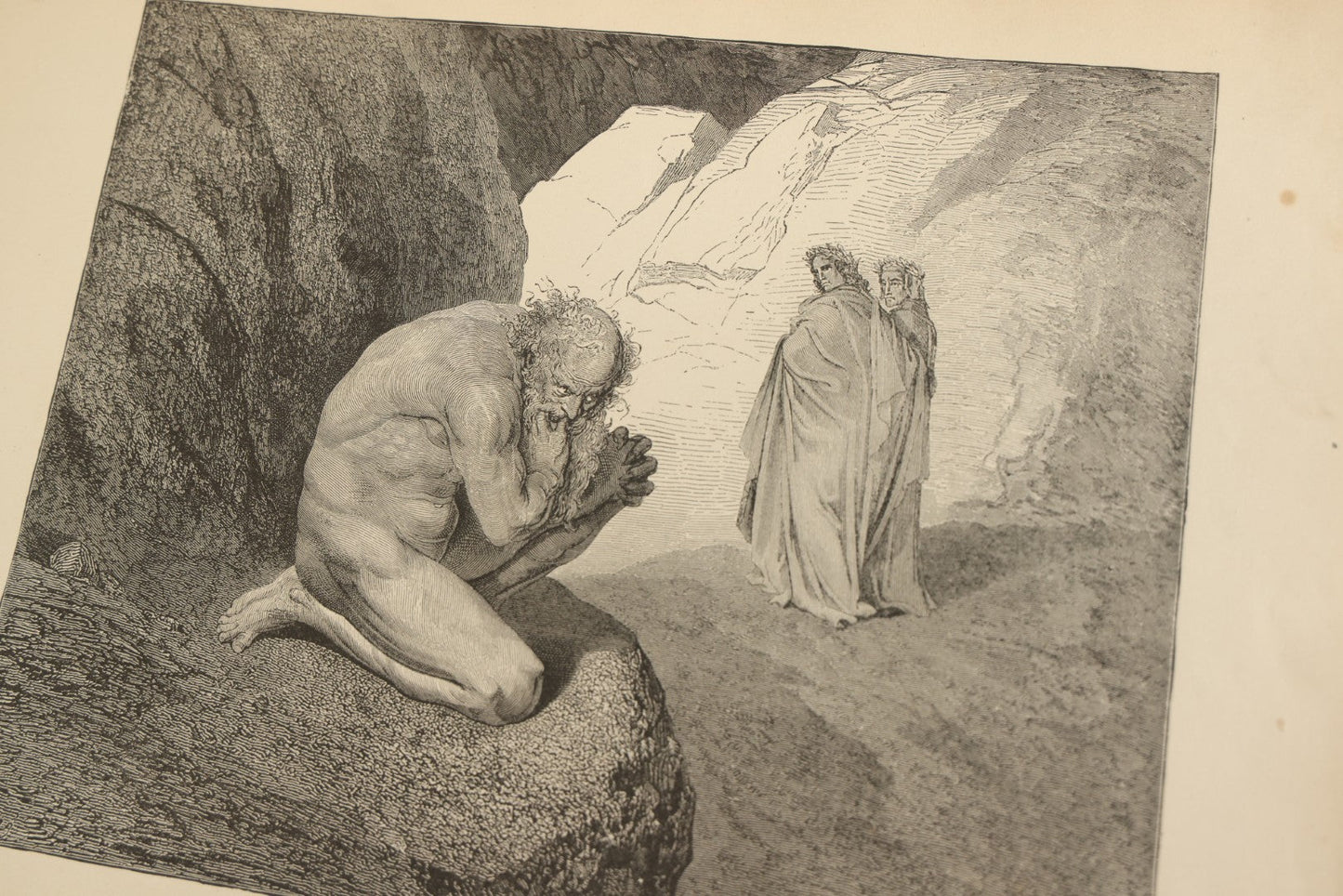 Lot 004 - "Dante's Inferno" Antique Book Illustrated By Gustave Dore, Circa 1890, Craft Grade Condition, Poor Pinding, Heavy Wear, Illustrations In Good Condition, Loose Pages, Worn Binding