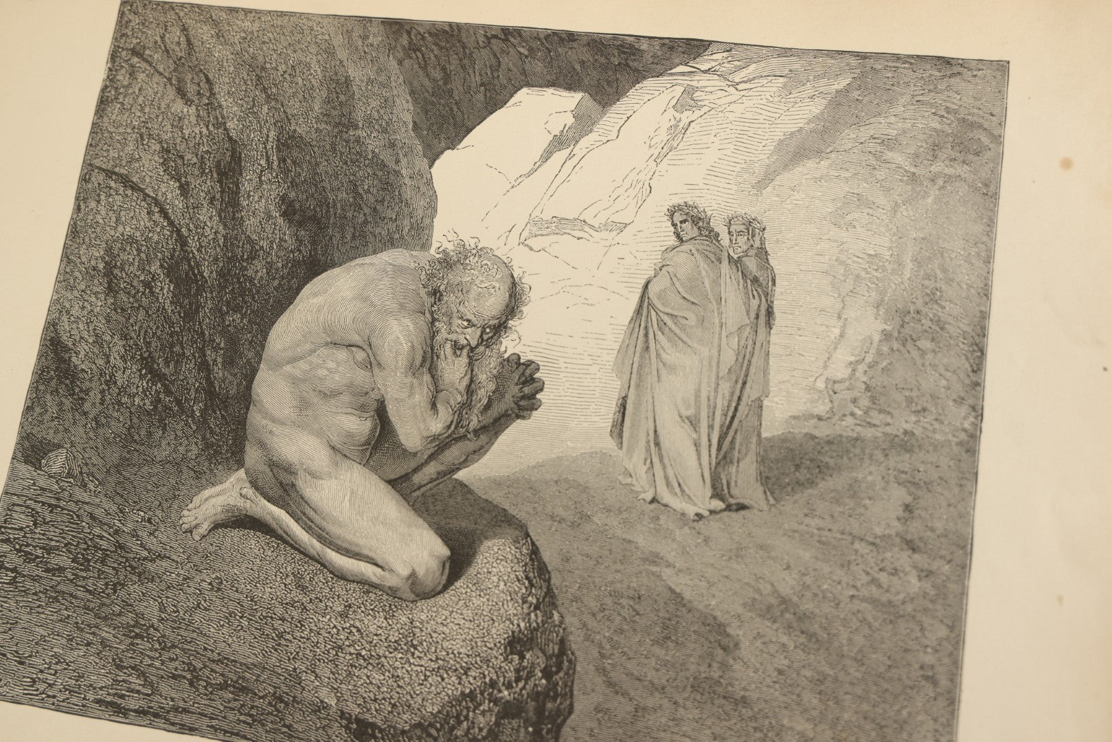 Lot 004 - "Dante's Inferno" Antique Book Illustrated By Gustave Dore, Circa 1890, Craft Grade Condition, Poor Pinding, Heavy Wear, Illustrations In Good Condition, Loose Pages, Worn Binding