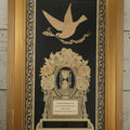 Lot 005 - Antique Mourning Lithograph In Frame With Dove And Hourglass, "Gone But Not Forgotten," Copyright T.W. Campbell, 1892, Updated In Memory Of David H. Jones, Died 1996, 19-3/8" x 27-1/4"
