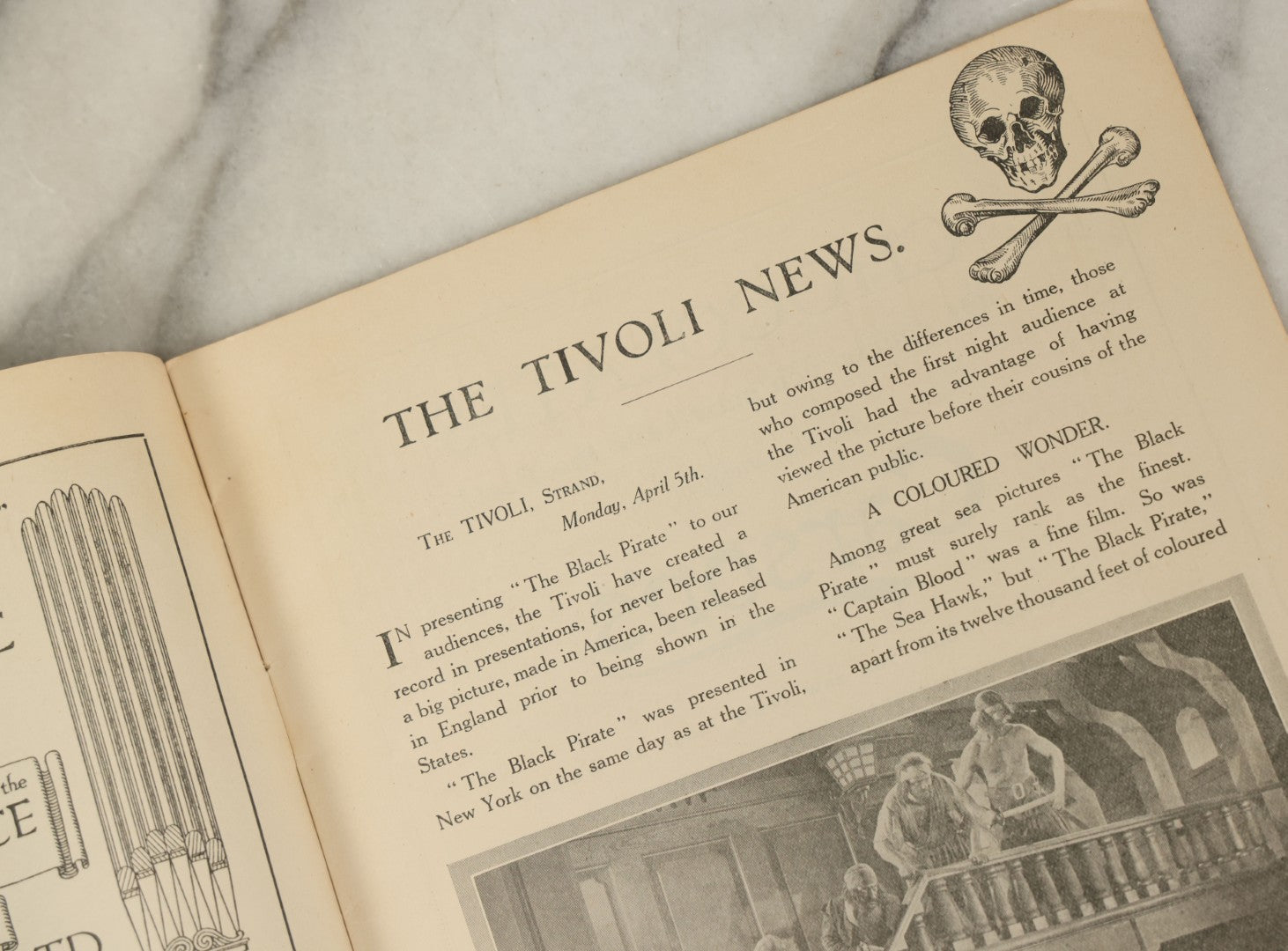 Lot 127 - Antique Program From The Tivoli Strand Theater Featuring Douglas Fairbanks In "The Black Pirate"