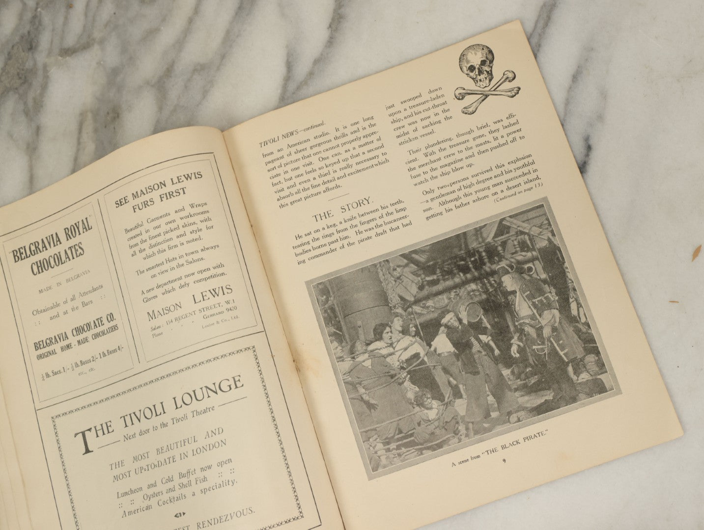 Lot 127 - Antique Program From The Tivoli Strand Theater Featuring Douglas Fairbanks In "The Black Pirate"
