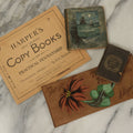 Lot 129 - Grouping Of Four Pieces Of Ephemera Including The Land Of The Pilgrim Fathers Book, Harper's Penmanship Book, Leather Blotter From Long Beach, California, And Infant Series Book