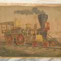 Lot 131 - Antique Hand Colored Unframed Lithograph Of A Locomotive Railroad Train, Advertisement For Richard Norris & Son