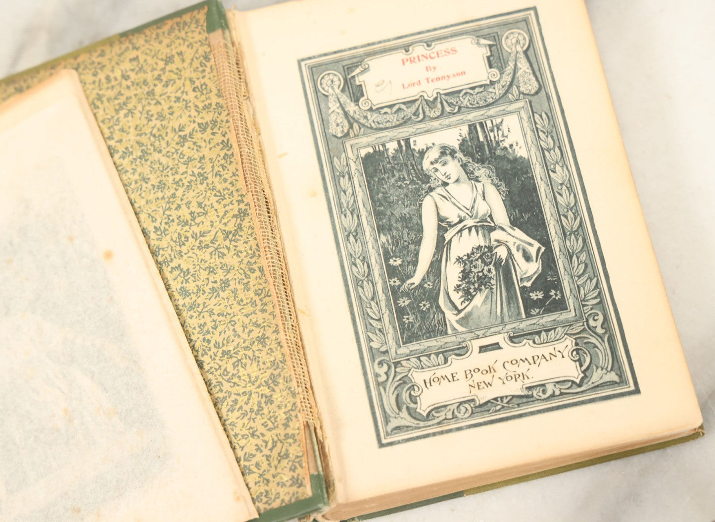 Lot 134 - Pair Of Antique Books Featuring The Works Of Alfred Tennyson, Including Princess