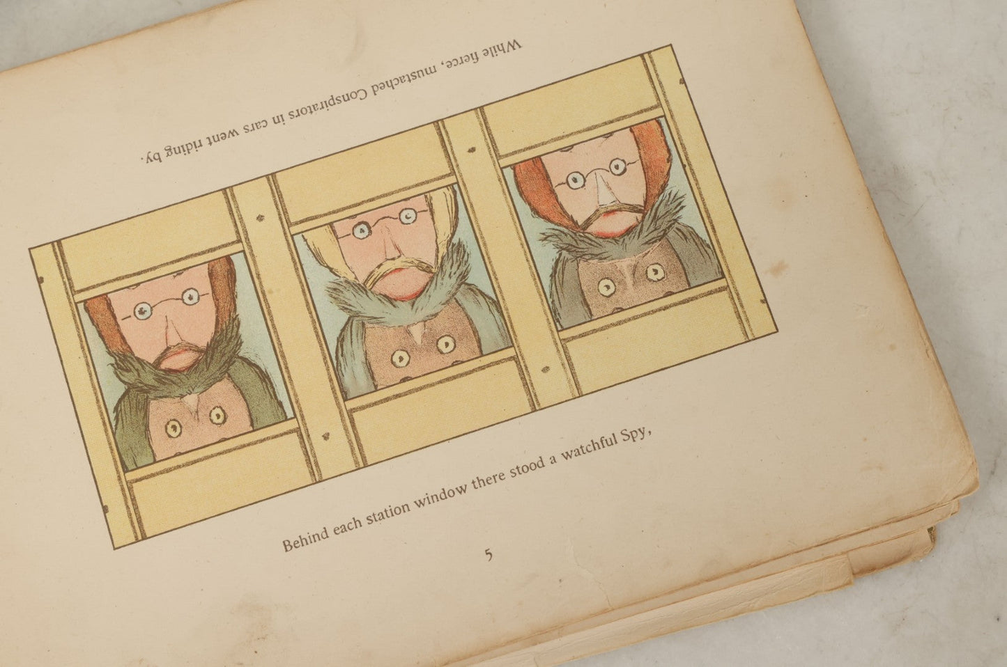 Lot 137 - "Topsys & Turvys" Antique Novelty Illustrated Children's Book, Copyright 1893, By The Century Co., Note Poor Condition, Loose Pages, Binding Shot