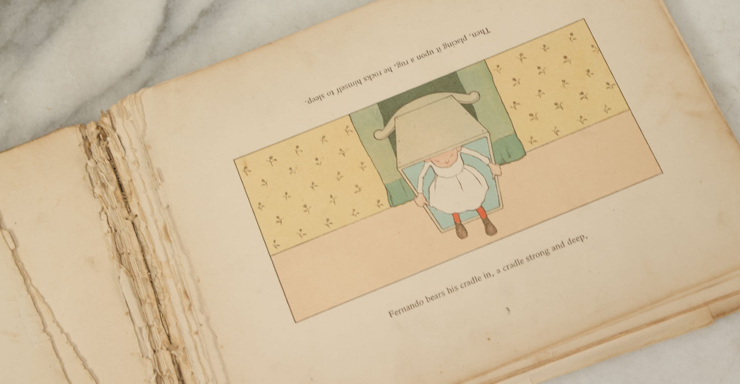 Lot 137 - "Topsys & Turvys" Antique Novelty Illustrated Children's Book, Copyright 1893, By The Century Co., Note Poor Condition, Loose Pages, Binding Shot