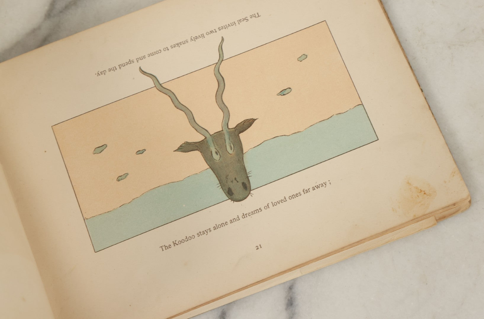 Lot 137 - "Topsys & Turvys" Antique Novelty Illustrated Children's Book, Copyright 1893, By The Century Co., Note Poor Condition, Loose Pages, Binding Shot