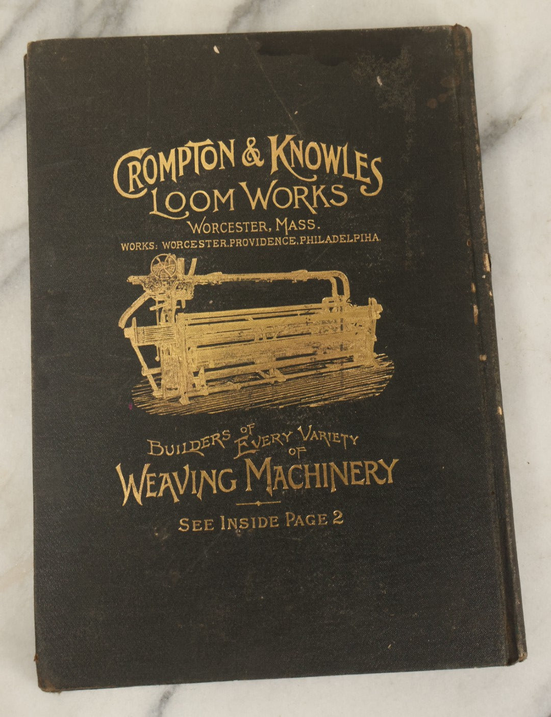 Lot 142 - "The Jacquard Machine Analyzed And Explained" Antique Textile Machinery Book By E.A. Posselt, Illustrated, Crompton & Knowles Loom Works, Worcester, Massachusetts