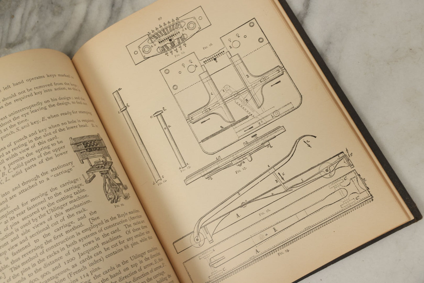 Lot 142 - "The Jacquard Machine Analyzed And Explained" Antique Textile Machinery Book By E.A. Posselt, Illustrated, Crompton & Knowles Loom Works, Worcester, Massachusetts