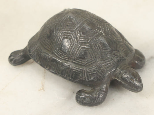 Lot 148 - Small Heavy Cast Metal, Pewter Turtle Figurine, Unmarked