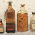 Lot 149 - Grouping Of Four Antique Bottles Including Visco Polish, Pepsin Medicine, Milford Pharmacy, Others, As Found, Various Wear
