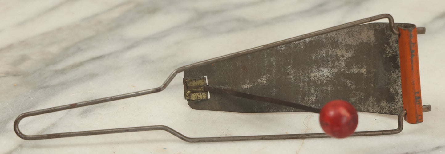 Lot 016 - Vintage Flex-A-Tone Tin Halloween Noise Maker With Pumpkin Jack-O-Lantern J.O.L., Marked Patente