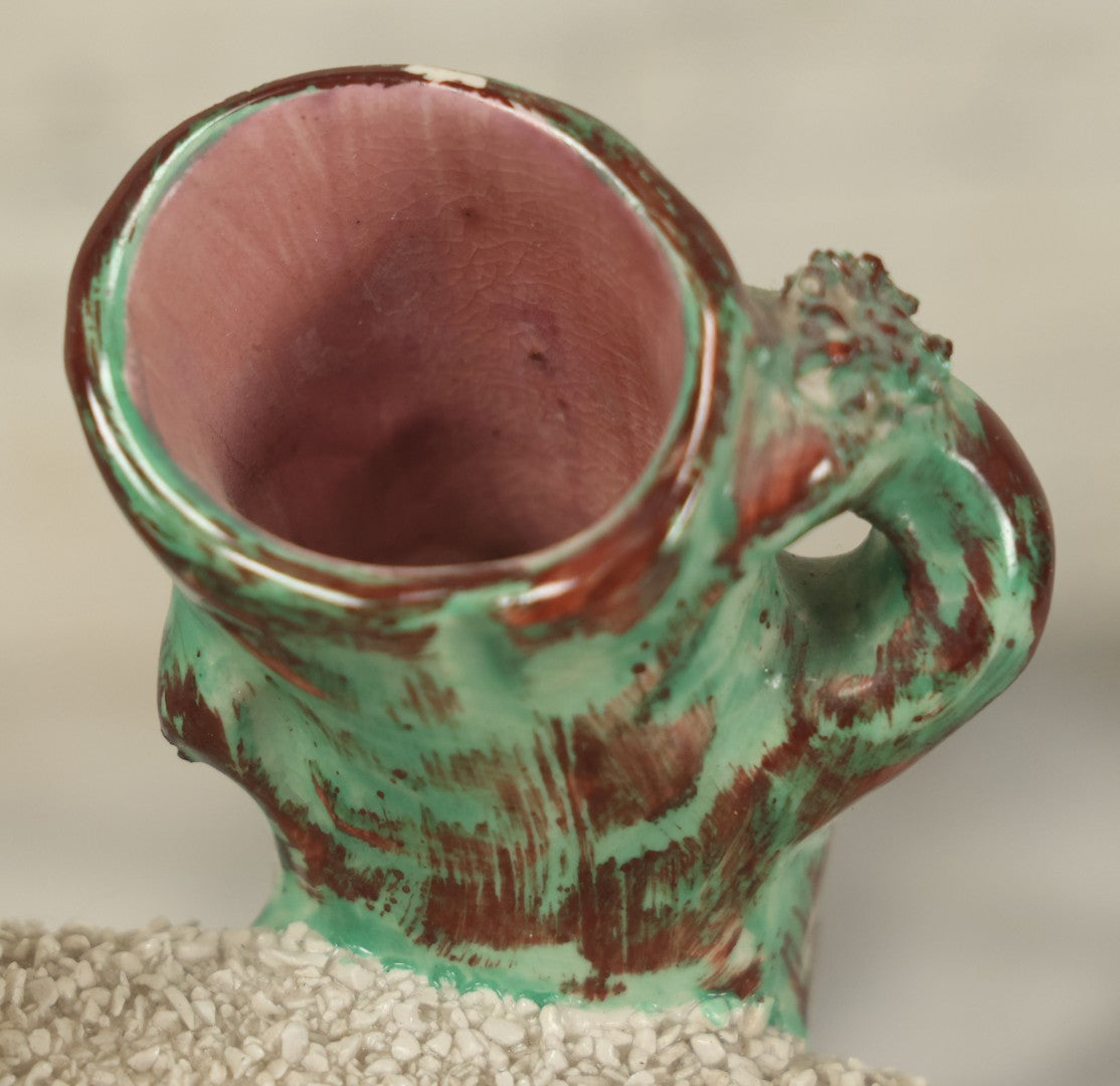 Lot 021 - Antique Staffordshire Ram Porcelain Spill Vase Bud Vase, 7-1/2" Height