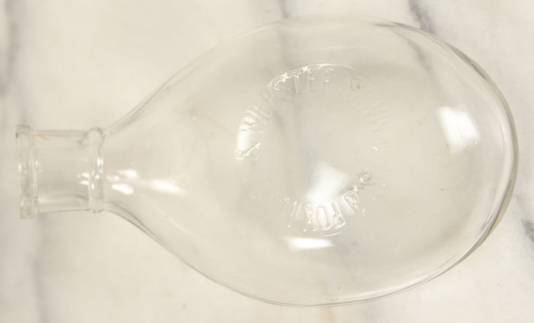 Lot 026 - Antique F.F. & W. Nursing Bottle, So-Called "Murder Bottle," In Original Box With Original Brush, Fox, Fultz, & Webster, Boston, Note Wear To Box, Chip To Bottle