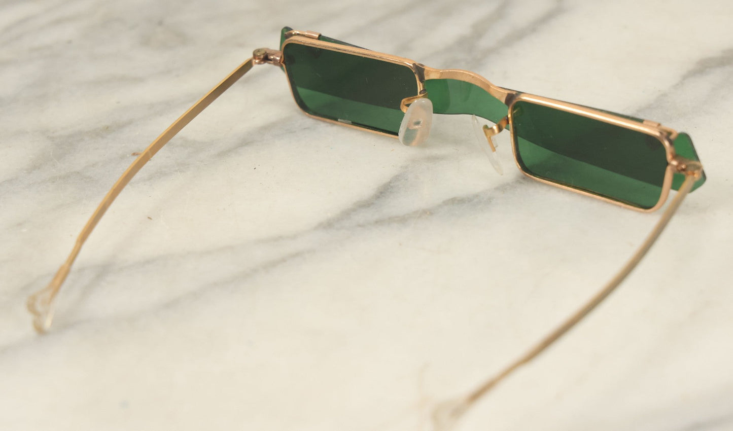 Lot 029 - Vintage Flip Up Green Tint Sunglasses, Circa 1960s