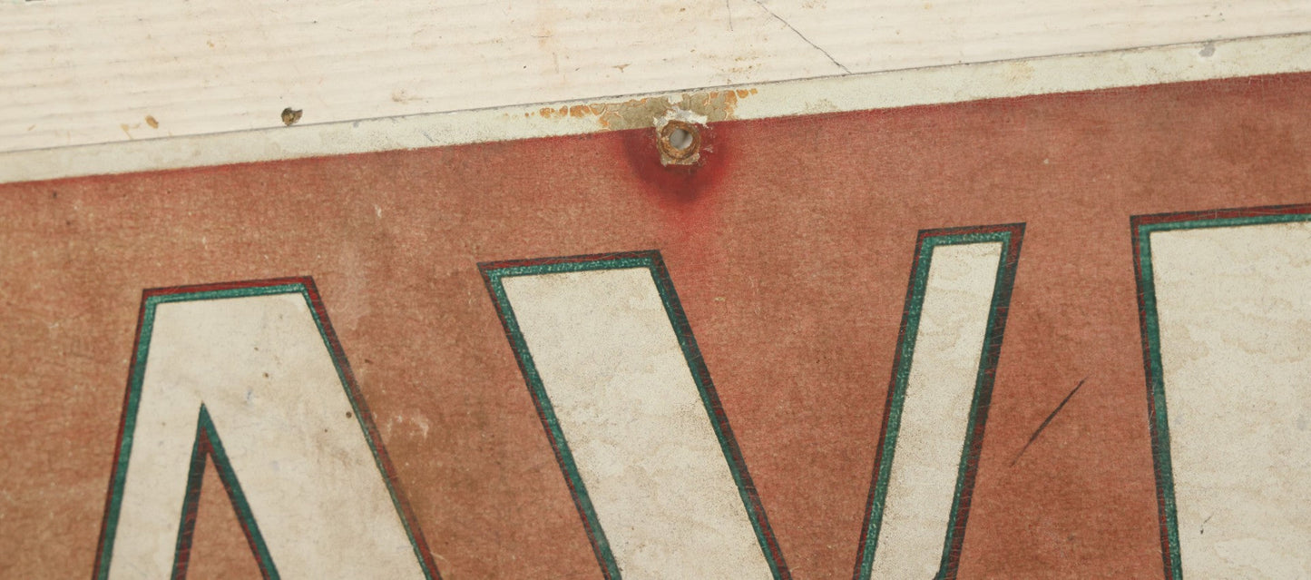 Lot 036 - Vintage Novelty Sign, "Savin' Your Life" With Arrow, 24" x 12"