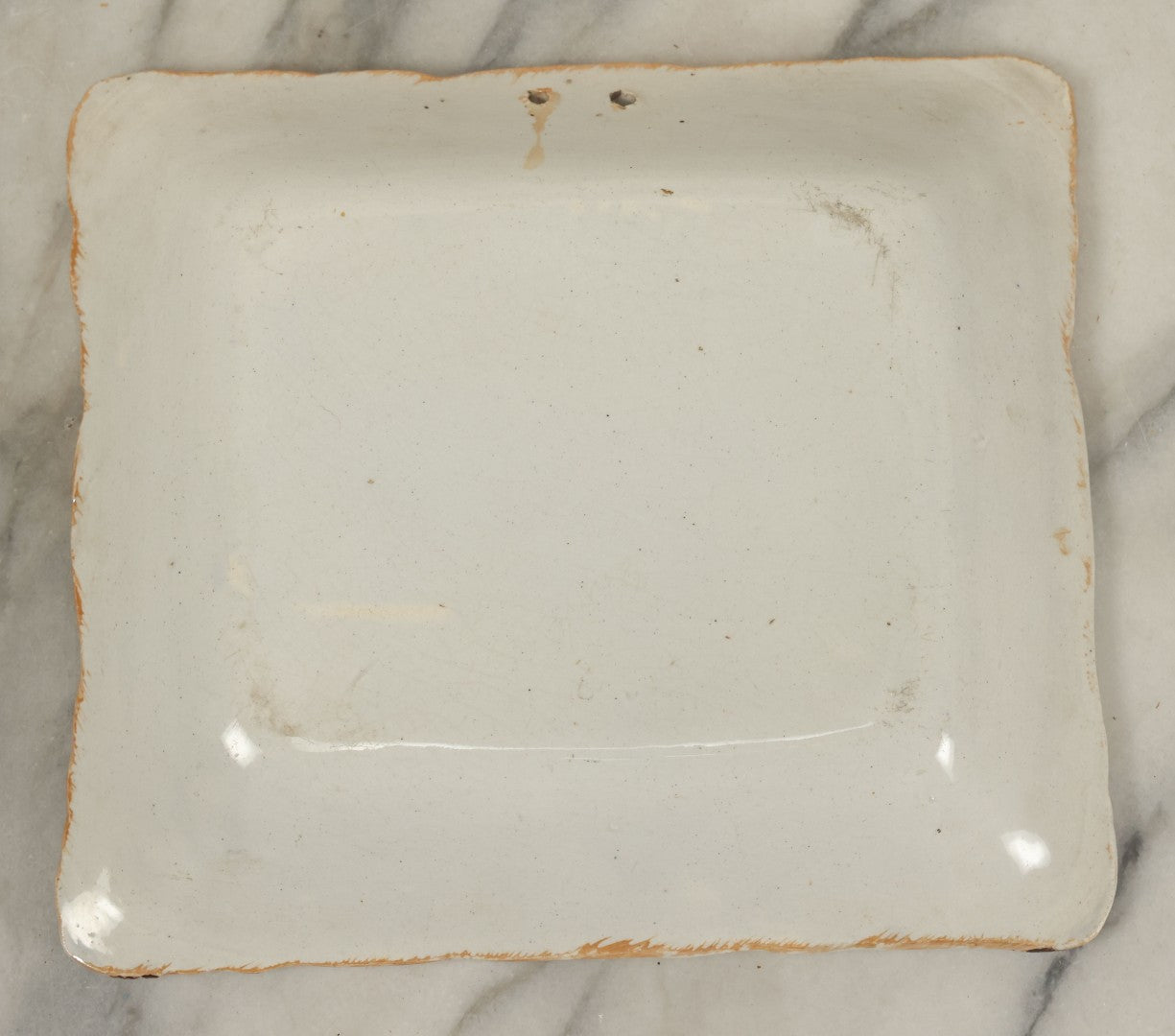 Lot 037 - Antique Lusterware Sunderland English Religious Decorative Wall Hanging Plate With Holes For Ribbon, "Prepare To Meet Thy God" (Amos 4:12)