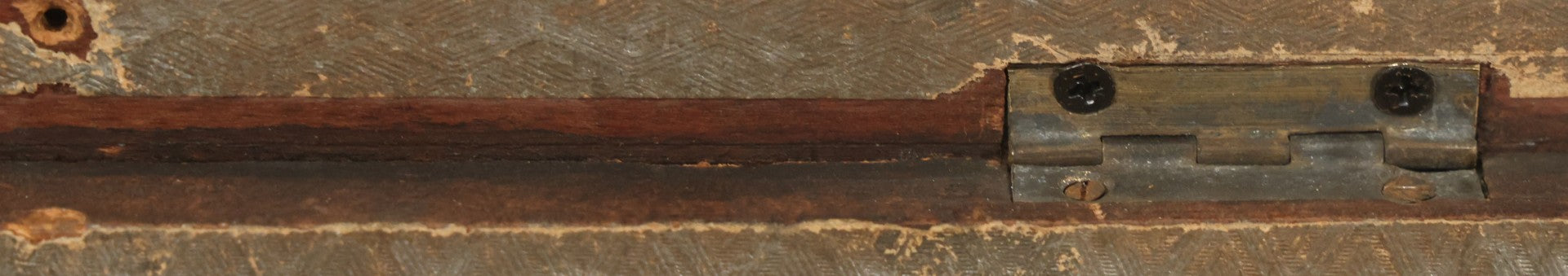 Lot 046 - Antique Wooden Box With Molded Decorative Relief Lid With Children, Decorated Sides, Hinged Lid, Note Modern Hardware