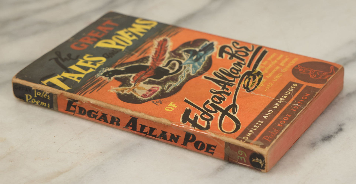 Lot 048 - "The Great Tales And Poems Of Edgar Allan Poe" Complete And Unabridged Pocket Book Edition Vintage Pulp Book With Illustrated Cover, Third Printing, 1940