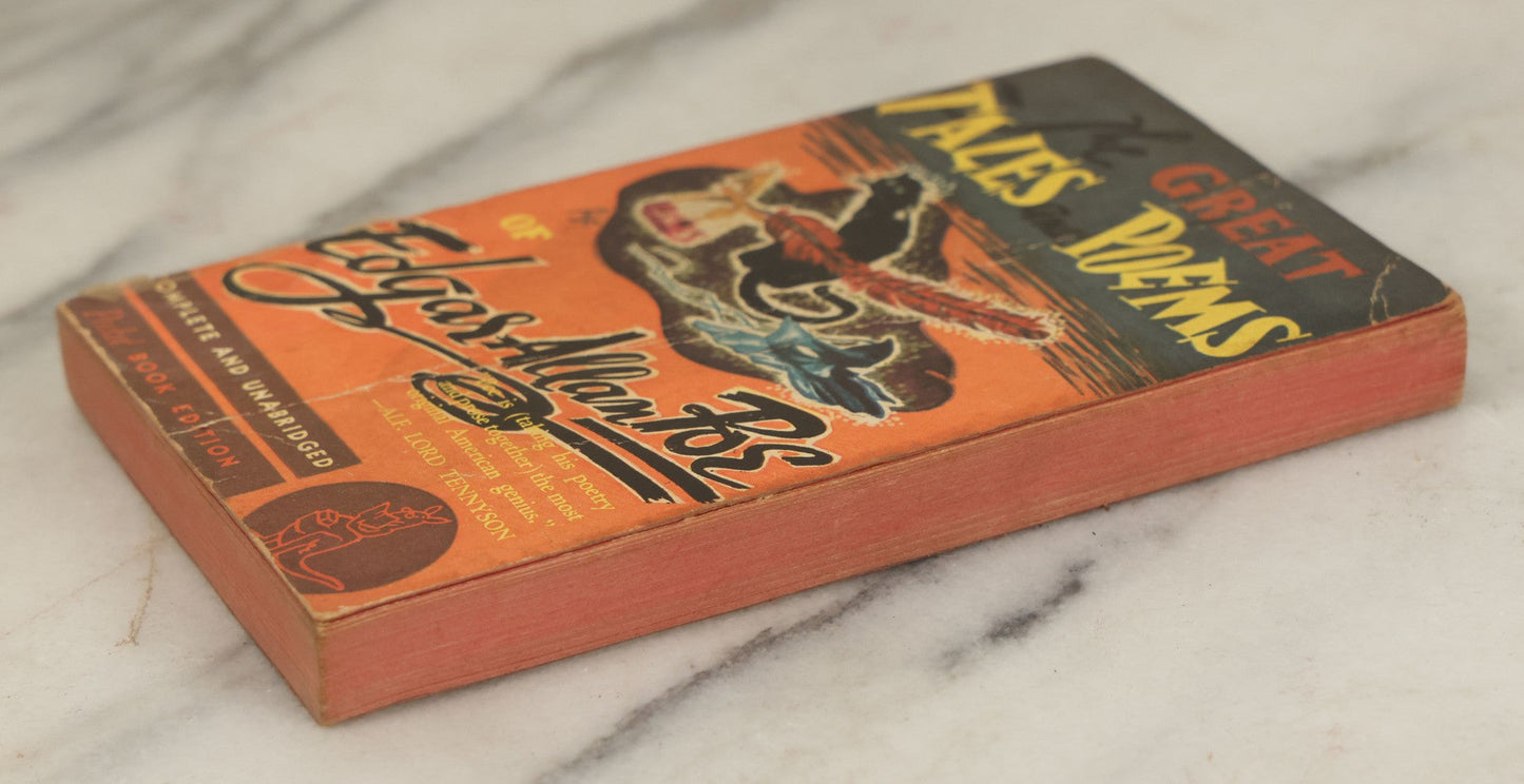 Lot 048 - "The Great Tales And Poems Of Edgar Allan Poe" Complete And Unabridged Pocket Book Edition Vintage Pulp Book With Illustrated Cover, Third Printing, 1940