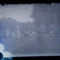 Lot 062 - Single Antique Glass Negative Plate, Graveyard Cemetery (First Photo Is Inverted)