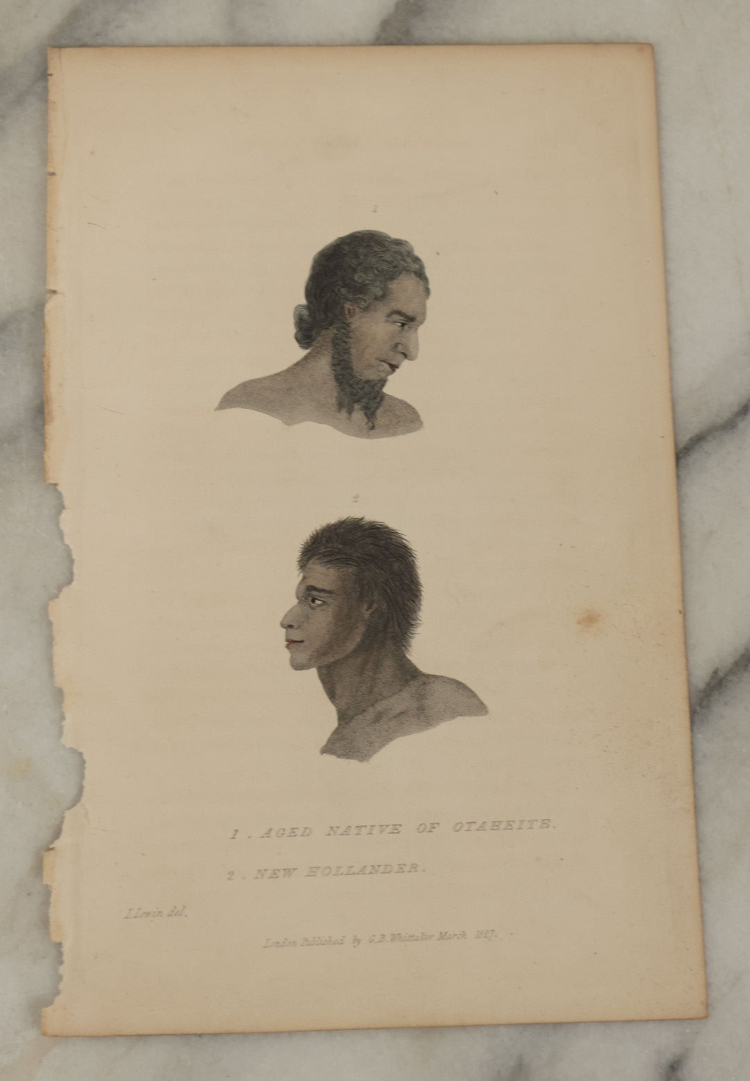 Lot 066 - Grouping Of 7 Antique Hand Colored And Other Engravings Of The Races Of Men, Including North American Indians, Africans, Mongolians, Etc., Circa 1827