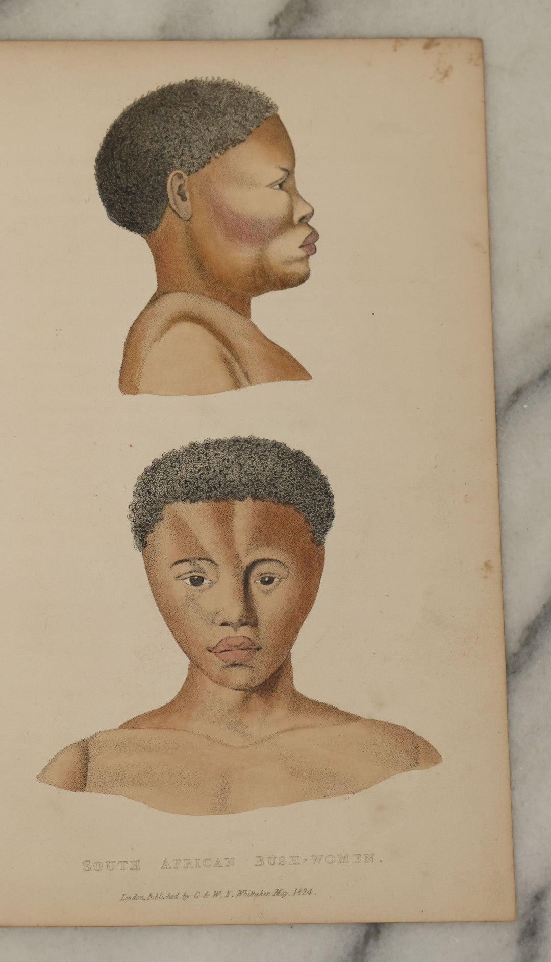 Lot 066 - Grouping Of 7 Antique Hand Colored And Other Engravings Of The Races Of Men, Including North American Indians, Africans, Mongolians, Etc., Circa 1827