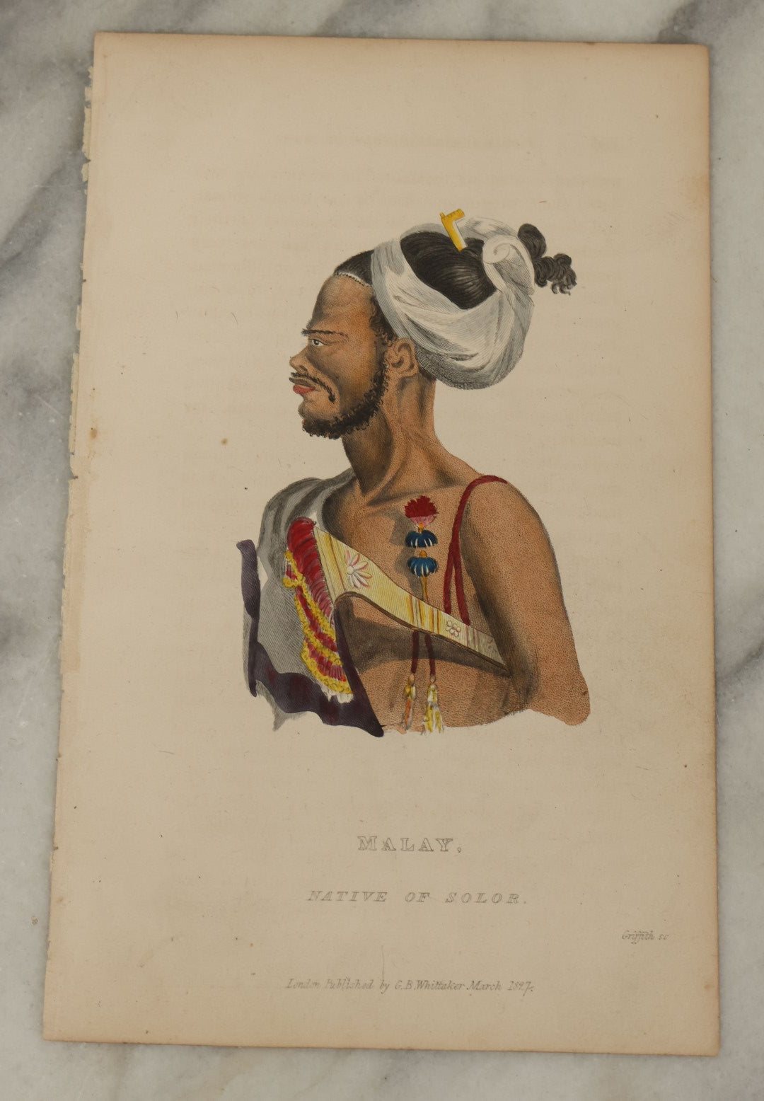 Lot 066 - Grouping Of 7 Antique Hand Colored And Other Engravings Of The Races Of Men, Including North American Indians, Africans, Mongolians, Etc., Circa 1827