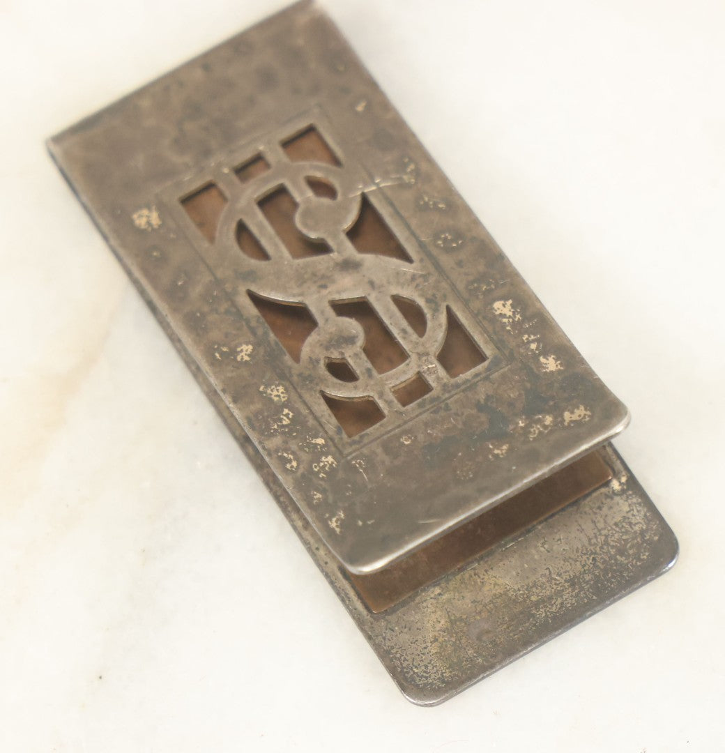 Lot 077 - Vintage Sterling Silver Dollar Sign Money Clip