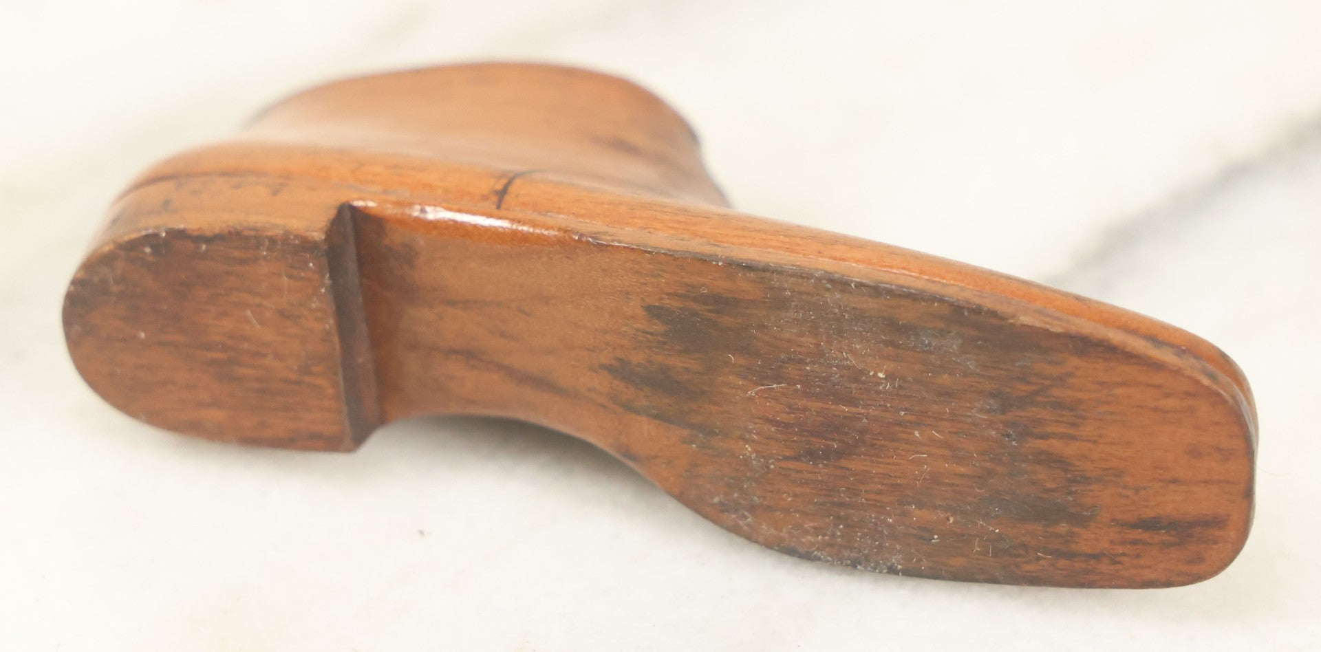 Lot 083 - Miniature Hand Carved Wood Folk Art Shoe, Unmarked, Unsigned