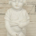 Lot 086 - Antique Bisque Peeing Little Boy Cherub Mini Bottle, Brussels Boy, Made In Germany, With Cork