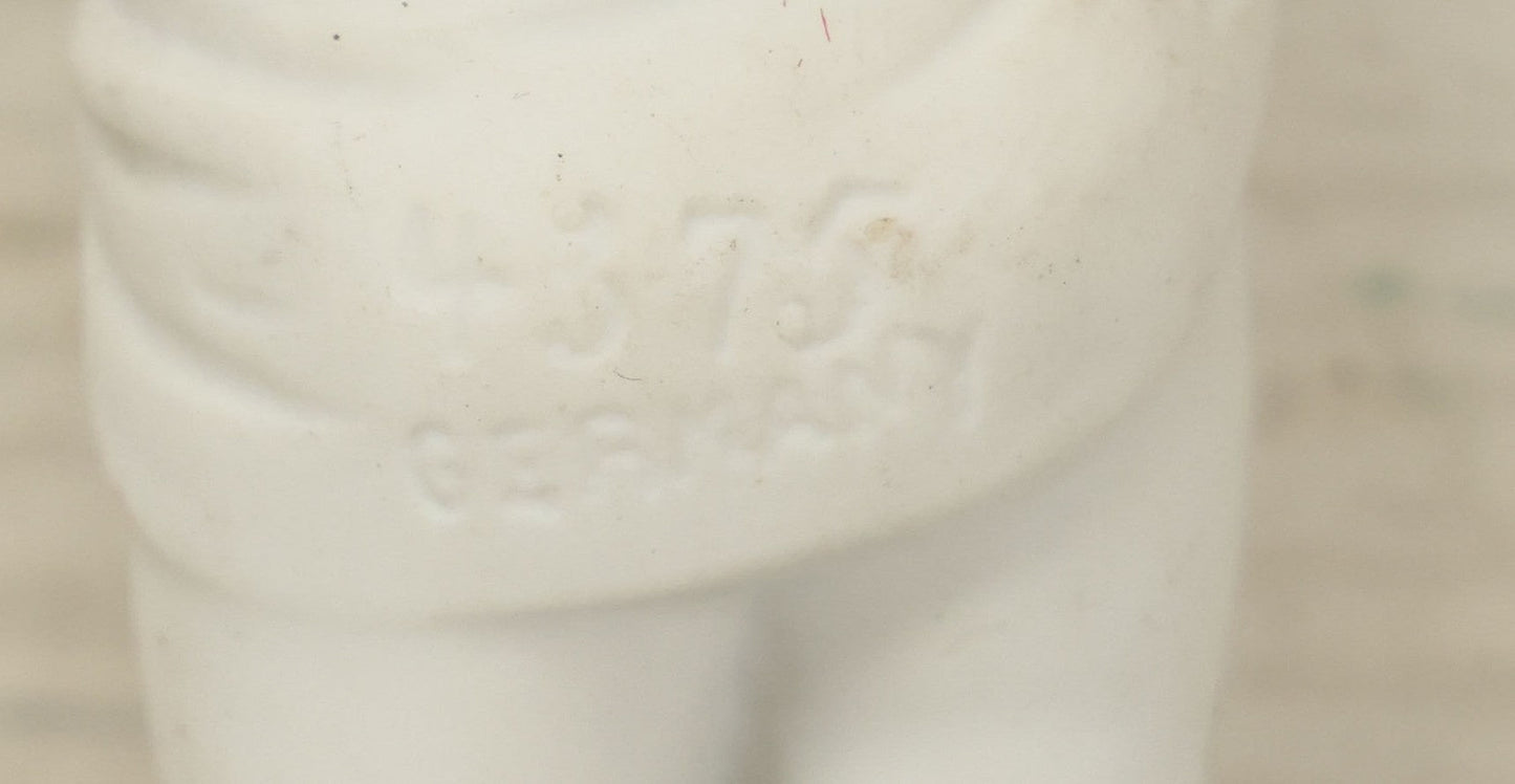 Lot 086 - Antique Bisque Peeing Little Boy Cherub Mini Bottle, Brussels Boy, Made In Germany, With Cork